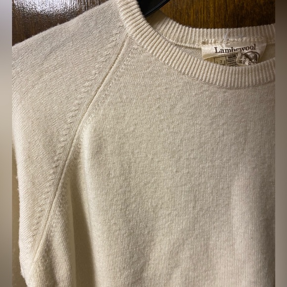 Lambwool pure wool cream sweater - Picture 4 of 4